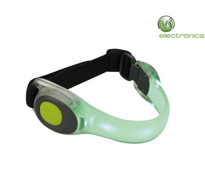 LED SAFETY ARM BAND GREEN LIGHT PEREL