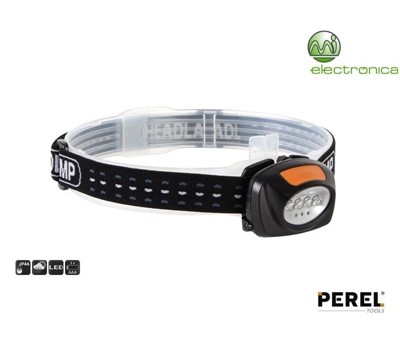 LANTERNA FRONTAL 2 EM 1 C/ 4 LED BR. E 3 LED VERM. PEREL