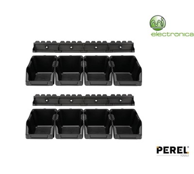 CONJUNTO 8 CAIXAS DE ARRUMAÇÃO - 103x165x75mm - PRETO PEREL