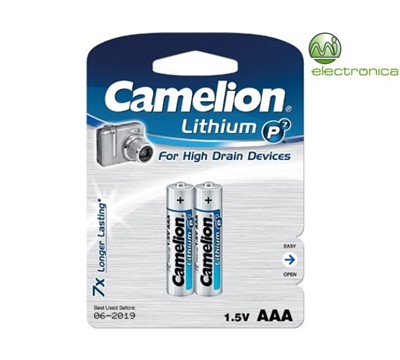 BATERIA LITHIUM LR03 AAA BP2 CAMELION