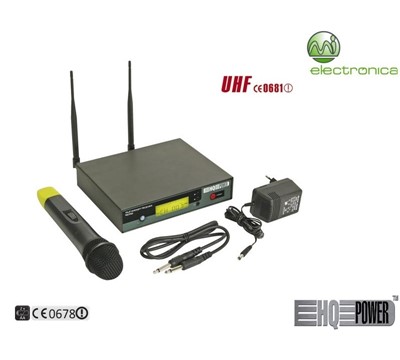 SISTEMA DE MICROFONE C/ DISPLAY LCD PLL WIRELESS 8 CANAL UHF VELLEMAN