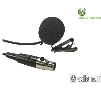 MICROFONE DE LAPELA P/ TRANSMISSOR CORPORAL WIRELESS MICW43 VELLEMAN