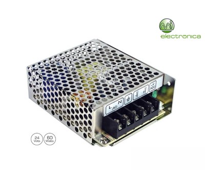FONTE ALIMENTAÇÃO INDUSTRIAL 24V 60W 2.5A 