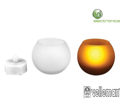 VELA LED VIDRO FOSCO VELLEMAN