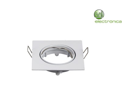 SUPORTE LED MR16/GU10 QUADRADO SINGLE BRANCO