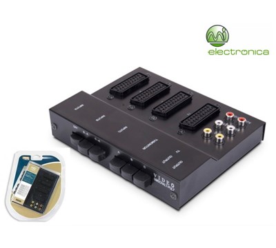 CAIXA SCART COMUTAVEL 4 SAIDAS + RCA