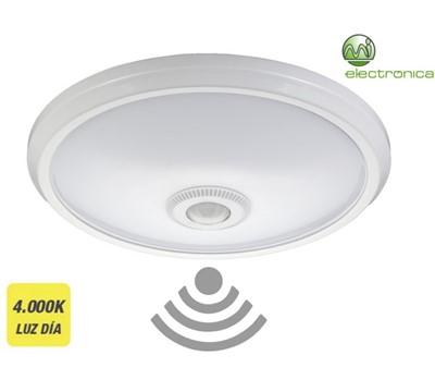 PLAFOND LED BRANCO NATURAL 16W C/ SENSOR