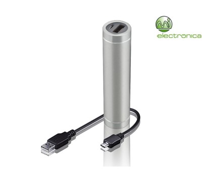 POWER BANK 2300 mAh PORTABLE CHARGER PRATA