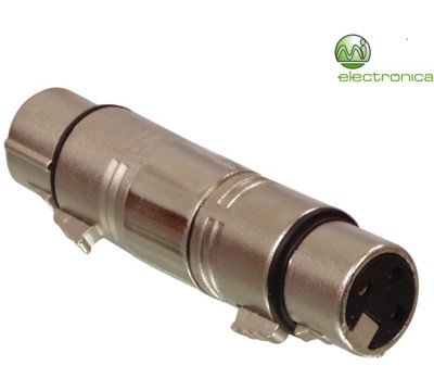 CONETOR XLR 3 PIN FÊMEA-FÊMEA