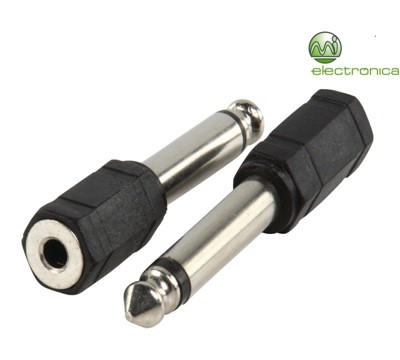 CONETOR ADAPTADOR JACK 6,35mm-3,5mm FÊMEA