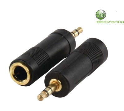 CONETOR ADAPTADOR ESTÉREO 3,5mm-6,5mm