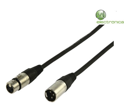 CABO PROFISSIONAL XLR FÊMEA 3mm-XLR MACHO 3 PIN 2M
