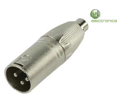 CONETOR ADATADOR XLR MACHO 3 PIN-RCA FEMEA