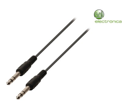 CABO AUDIO STÈREO JACK 6,35mm MACHO-MACHO 5 METROS