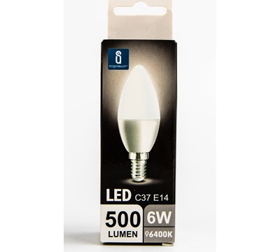 LAMPADA LED C37 VELA 6W BRANCO FRIO BOX