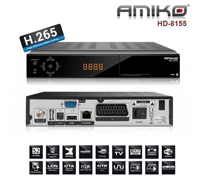 RECETOR SATELITE HD ETHERNET AMIKO HD8155