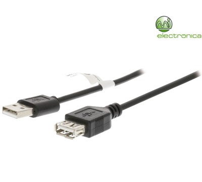 CABO USB 2.0 DE A MACHO A FÊMEA 2M