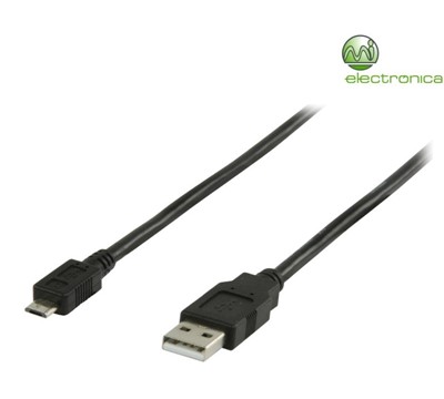 CABO USB 2.0, USB A MACHO - MICRO USB MACHO 1M