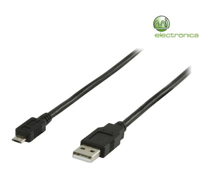CABO USB 2.0, USB A MACHO - MICRO USB MACHO 2M