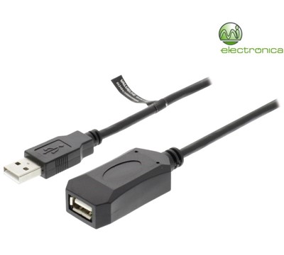 CABO EXTENSOR ATIVO USB 2.0 5M