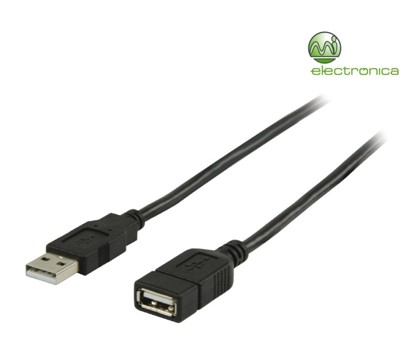 CABO EXTENSOR USB 2.0 USB A MACHO - USB A FÊMEA 2M