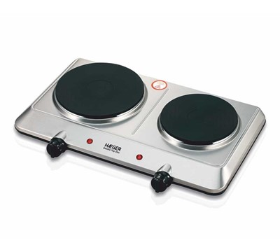 PLACA ELÉCTRICA 2250W INOX - HAEGER DOUBLE TOP DISC