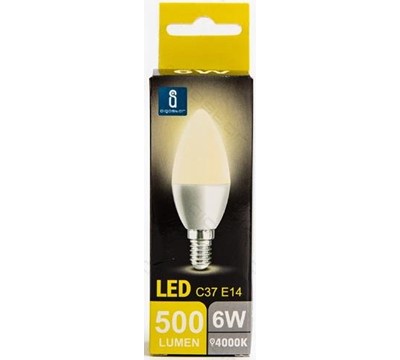 LAMPADA LED C37 VELA 6W BRANCO NATURAL BOX