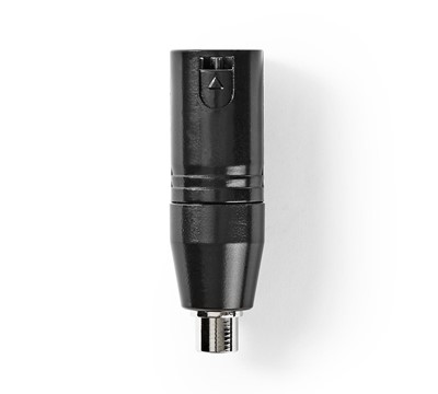 CONETOR ADATADOR XLR MACHO 3 PIN-RCA FEMEA PRETO