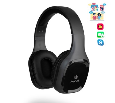 HEADPHONE NGS S/ FIOS BLUETOOTH 5.0 PRETO