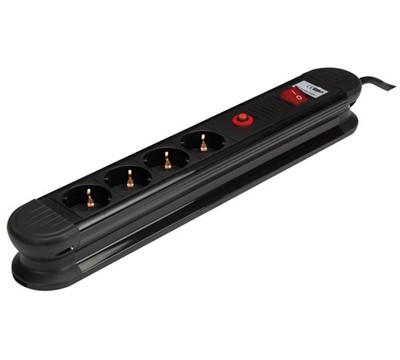 TOMADA ELÉCTRICA C/ 4 SAÍDAS C/ PROT. SOBRECARGA E INTERRUPT