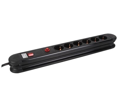 TOMADA ELÉCTRICA C/ 6 SAÍDAS C/ PROT. SOBRECARGA E INTERRUPT