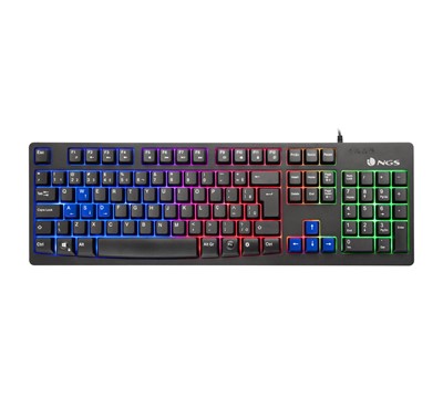 TECLADO GAMING LED COM TECLAS MULTIMEDIA NGS