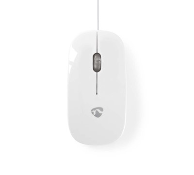 RATO ÓTICO C/ CABO 1000pp 3 BOTÕES BRANCO