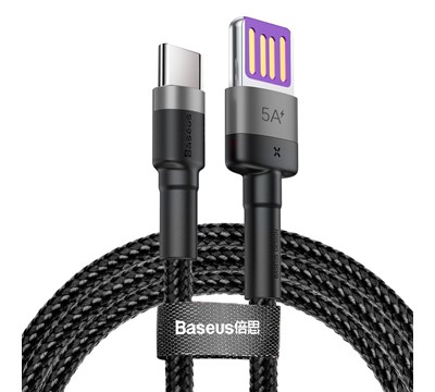 CABO USB-USB-C 1,0m 40W BASEUS CAFULE HW QC CINZ/PRE