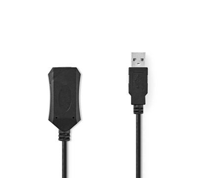 CABO USB 2.0 5m A MACHO P/ A FÊMEA PRETO