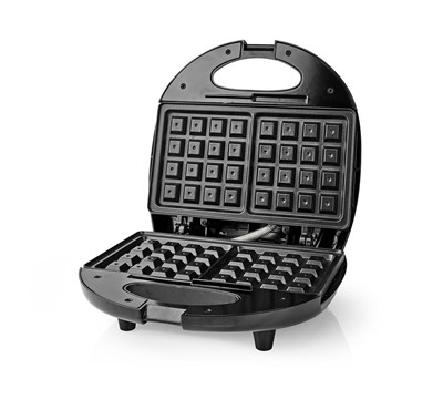 MÁQUINA WAFFLES 750W PRETA
