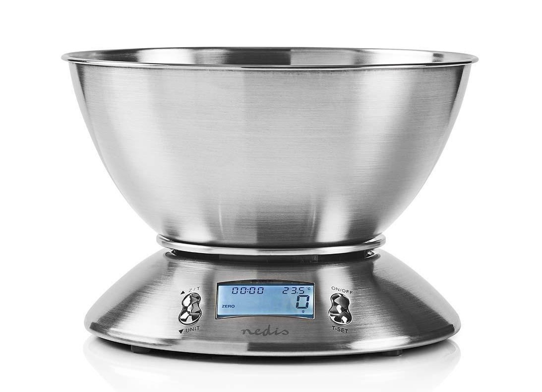 BALANÇA COZINHA DIGITAL C/ TAÇA 5Kg INOX