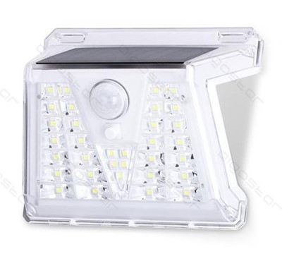 APLIQUE LED SOLAR C/ SENSOR LUZ FRIA 6500K 150LM