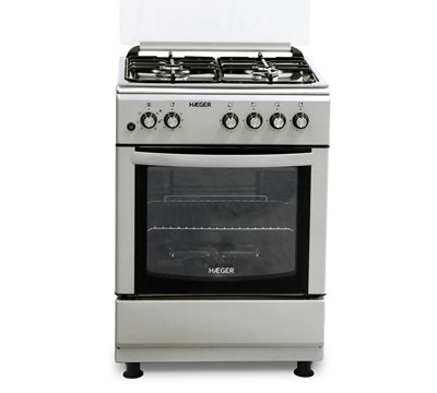 FOGÃO GÁS/FORNO ELÉCTRICO 60x60 INOX/CINZ IGN/GRILL - HAEGER