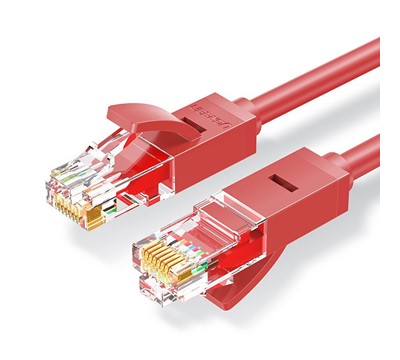 CABO UGREEN CAT 6 UTP 1000Mbps 2M VERMELHO