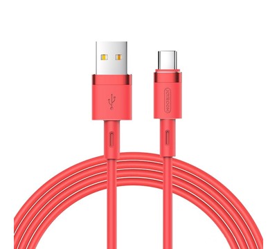 CABO CARGA RÁPIDA JOYROOM USB-USB TYPE C 2.4A 1.2M RED