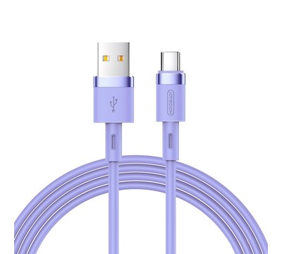 CABO CARGA RÁPIDA JOYROOM USB-USB TYPE C 2.4A 1.2M ROXO