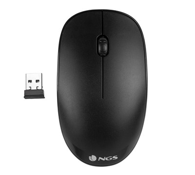 RATO ÓTICO S/ FIOS 1000DPI USB 2 BOTÕES+SCROLL NGS PRE