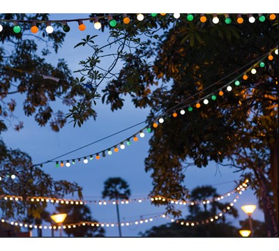LUZES LED 12M X10 G45 BR/ROSA/AZUL 2W IP65