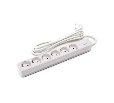 EXTENSÃO TOMADAS 6X 3M C/ INTERRUPTOR 3680W TIPO ALEMÃO BR/CINZA