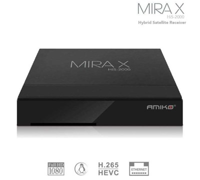 RECETOR SATELITE AMIKO MIRA X HiS-2000 DVB-S2X IPTV HEVC