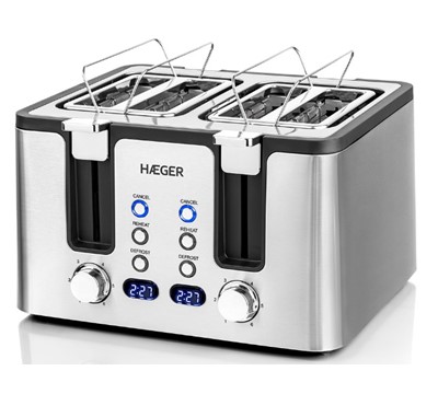 TORRADEIRA MULTIFUNÇÕES 4 ABERTURAS C/ CD 1700W - HAEGER TOAST