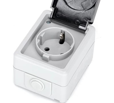 TOMADA SCHUKO EXTERIOR C/ TAMPA IP54 16A 4000W