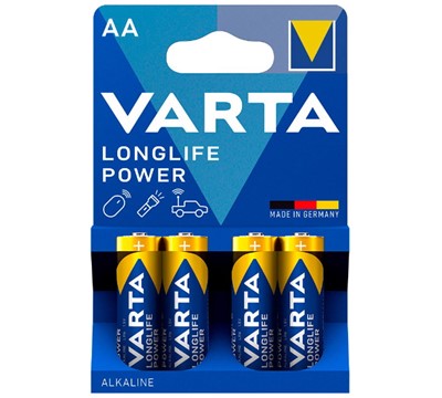 BLISTER 4X PILHA VARTA ALCALINA LONGLIFE POWER AA LR06