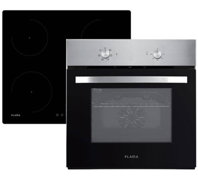 CONJ. PLACA INDUÇÃO 4 ZONAS 7200W PRE + FORNO ELÉCTRICO 2400W INOX FLAMA